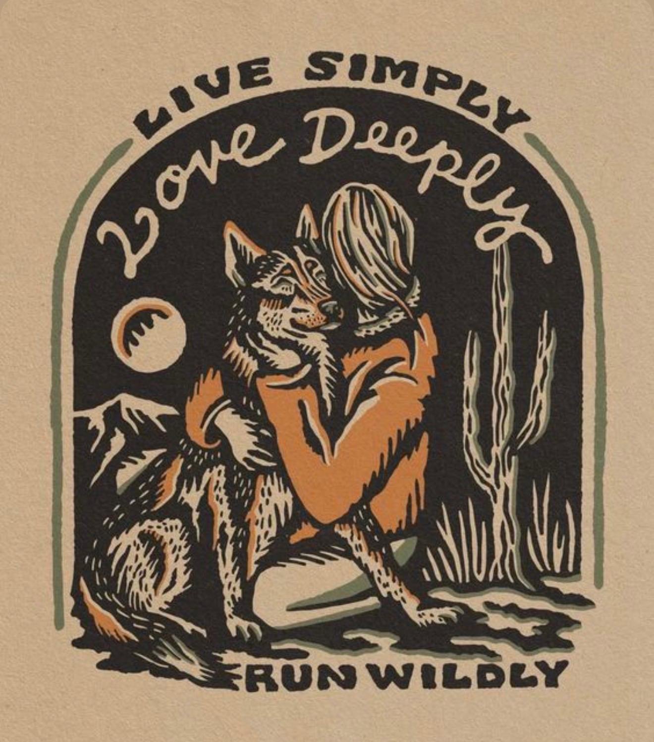 Live Simply, Love Deeply, Run Wildly print
