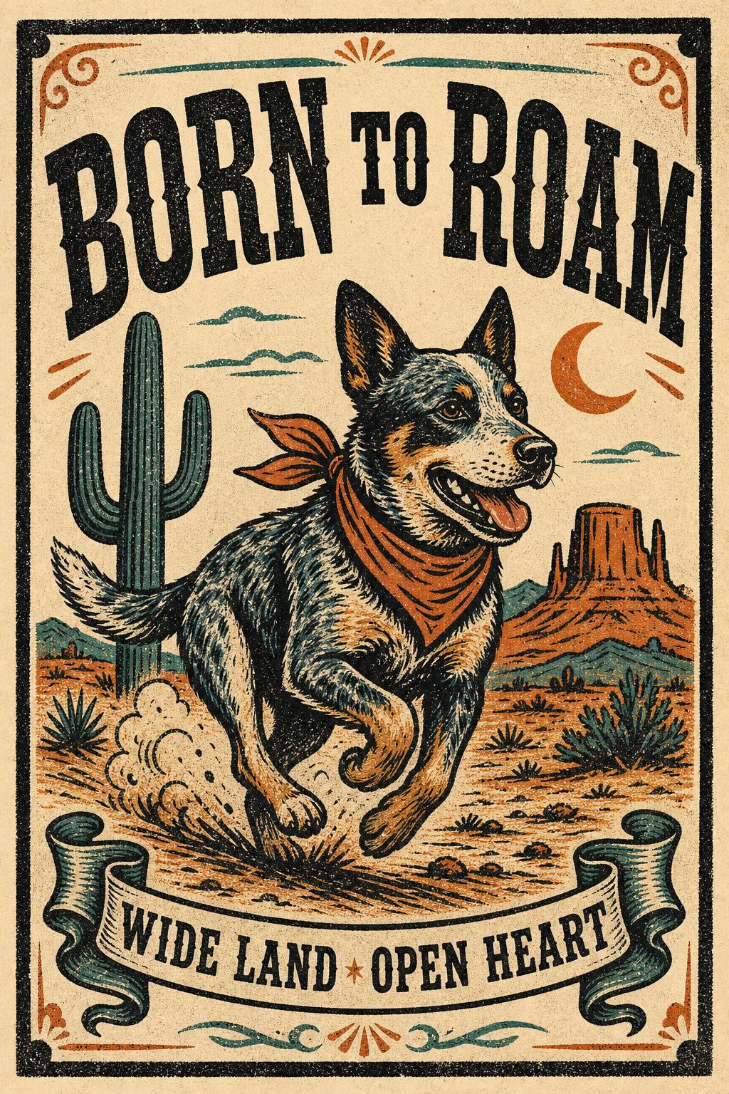 Born to Roam — ranch dog print